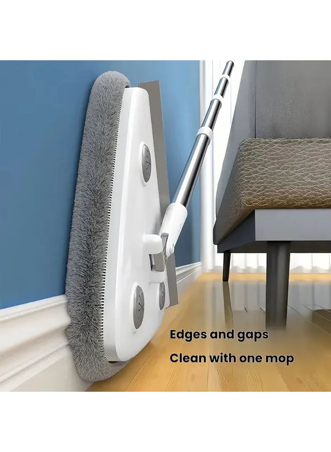 Joybos White 2 In 1 Telescopic Glass Cleaning Tool With Wiper Scraper And Squeegee For Indoor Outdoor Use - Image 5